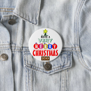 God jul Träd Red Blue Guld Ornaments Knapp