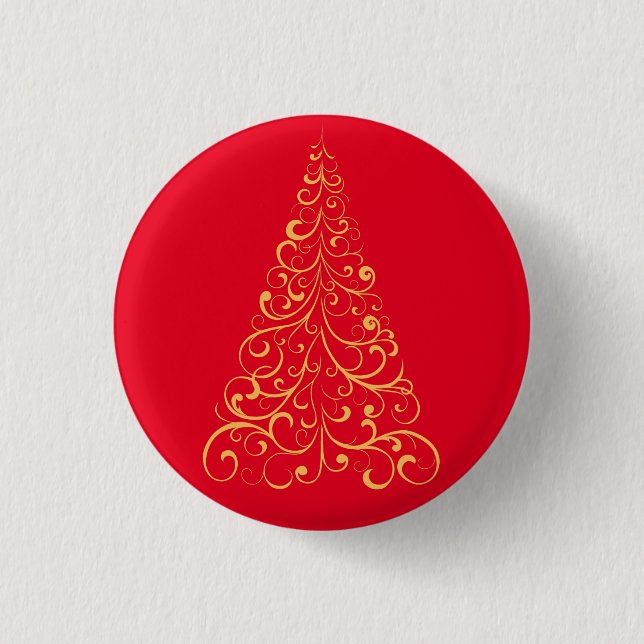 God jul träd-red knapp (Framsida)