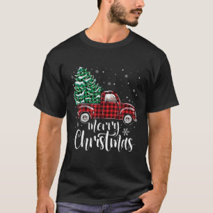 God jul Träd Red Lastbil Pajama, Röda pesten T Shirt