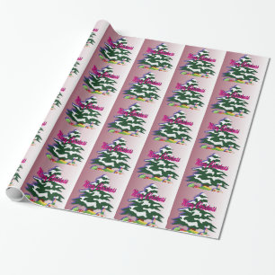 God jul Träd Retro Festive Season Presentpapper