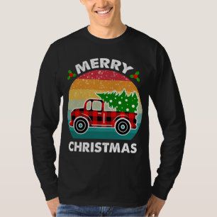 God jul Träd Retro Red Lastbil Buffalo Play T Shirt