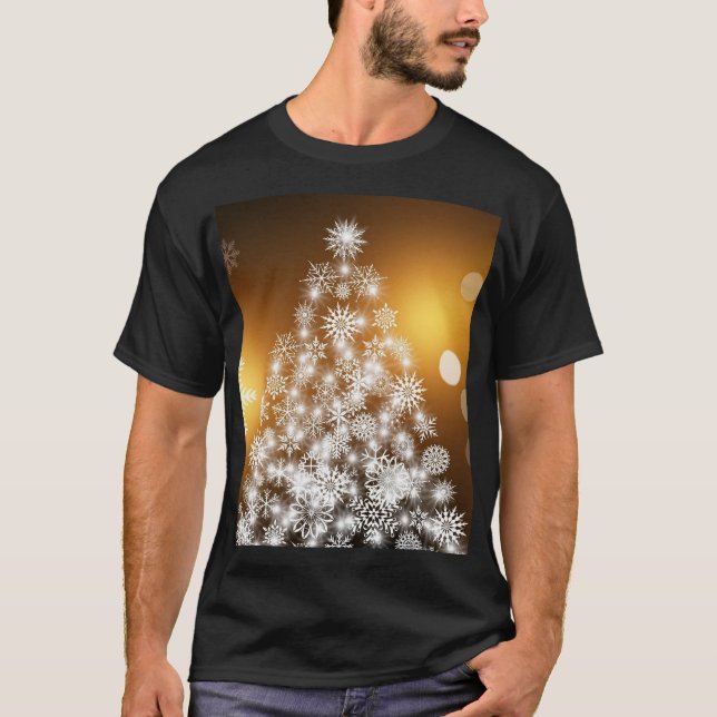 God jul Träd Roligt T-Shirt (Framsida)