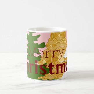 God jul träd rosa kaffemugg