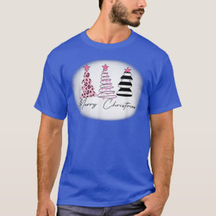 God jul Träd Rosa Leopard, jul 2021 T Shirt