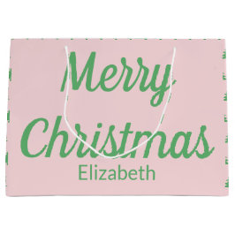 God jul Träd Rosa och Grönt Text Namn