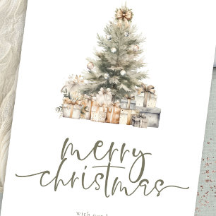 God jul Träd Sage Script 2026 Calendar Julkort
