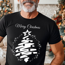 God jul Träd Silhouette minimalistisk Helgdag T Shirt