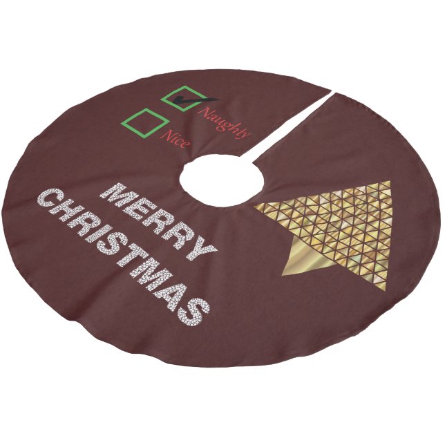 God jul Träd Skirt Julgransmatta Borstad Polyester (Vinklad)