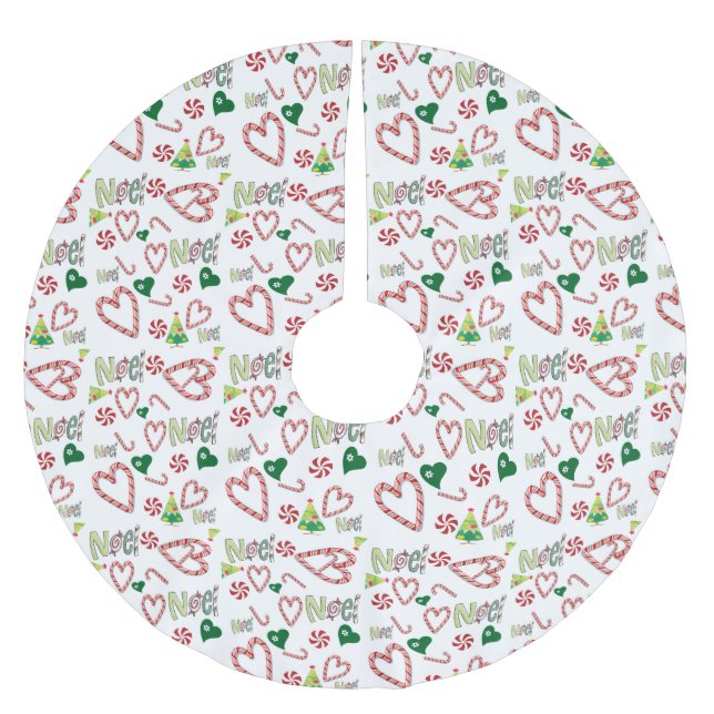 God jul Träd Skirt Noel Julgransmatta Borstad Polyester (Framsidan)