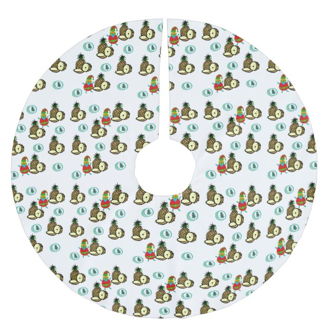 God jul Träd Skirt Santa Coconut Julgransmatta Borstad Polyester (Framsidan)