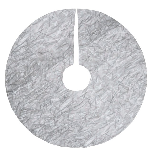 God jul Träd Skirt Silver Julgransmatta Borstad Polyester (Framsidan)