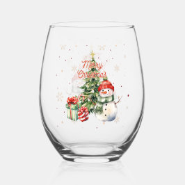 God jul Träd Snögubbe och Presenter