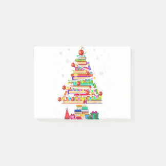 God jul träd, söt bok älskare libra post-it block
