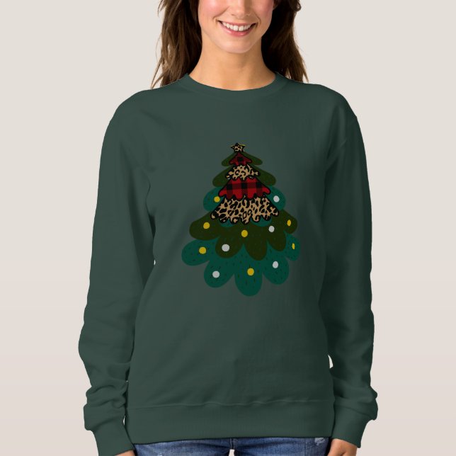 God jul Träd T Shirt (Framsida)