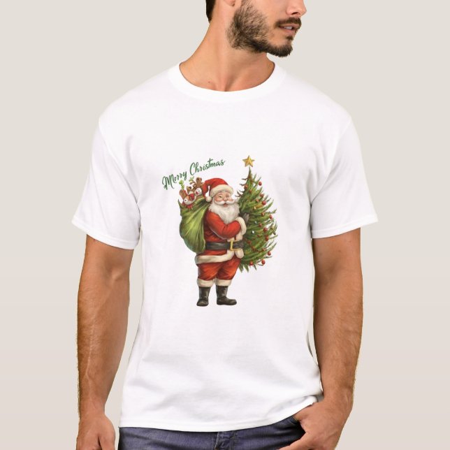 God jul Träd T Shirt (Framsida)