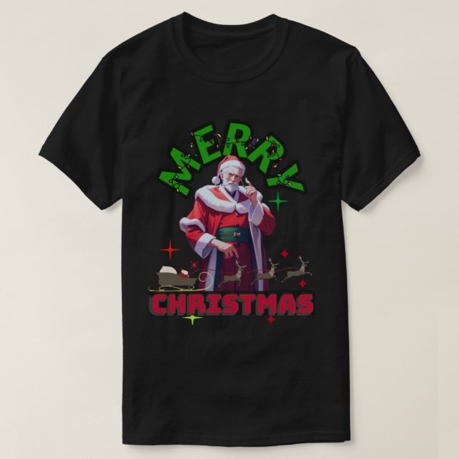 god jul träd t shirt (Design framsida)