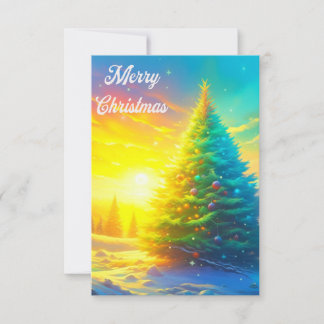 God jul Träd Tack Kort