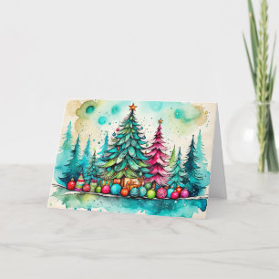 God jul Träd   Tis Seasons Helgkort