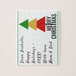 GOD JUL TRÄD TRIANGLE FORMER AV CHRISTMAS STOCKING PUSSEL