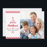 GOD JUL TRÄD-typografi, fotoröd Julkort<br><div class="desc">by kat masard >> WWW.SIMPLYSWEETPAPERIE.COM << Skicka och extra speciellt meddelande med stil och pizzazz i år... Personlig med dina detaljer och foton som mina moderna helgdag säkert kommer att klara sig ut från hälsning som dina vänner och familj kommer att få den här säsongen och kommer att göra ett...</div>
