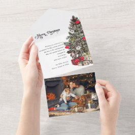 God jul (traditionell träd)-foto-kort