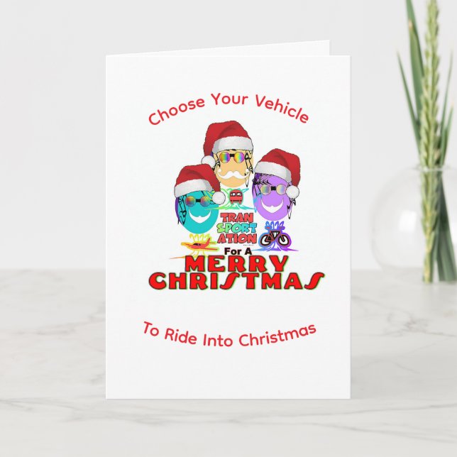God Jul Transporthälsningskort Kort (Framsida)