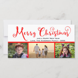 God jul tre fotoskript - fotokort julkort