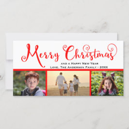 God jul tre fotoskript - fotokort julkort