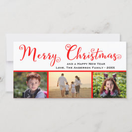God jul tre fotoskript - fotokort julkort