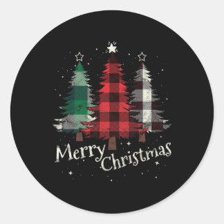 God jul Tre Julafton Träd Buffalo Play Wom Runt Klistermärke