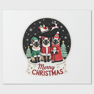 God Jul Tre Tomte Elf Ren Siamesiska K Presentpapper