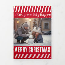 God Jul Trefaldig Brevvikbar Semesterkort