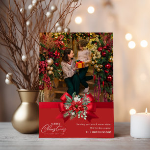 God jul Trendig One-Photo helgdag Card Julkort