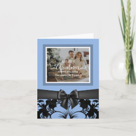 God jul trevliga högtider anpassat manus blått inbjudan