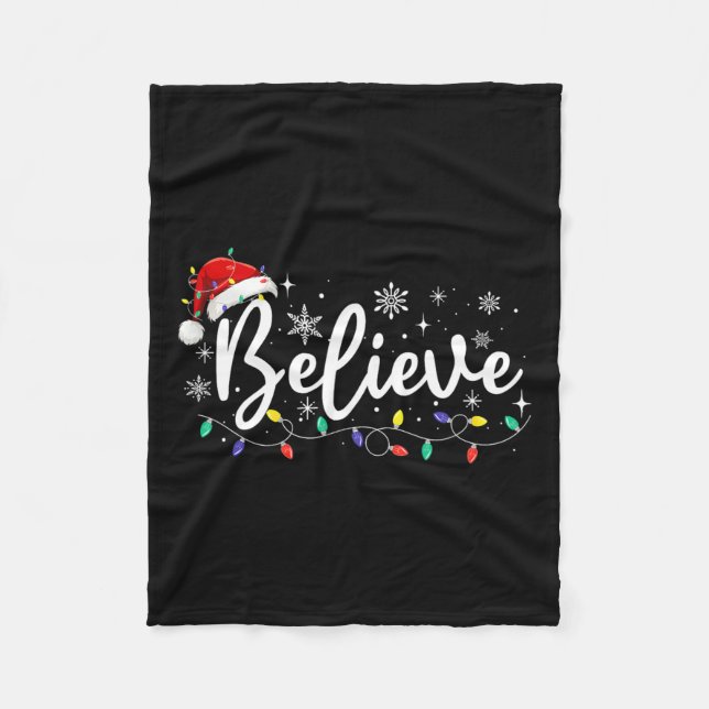 God jul - tro Jultomten, tro jul Fleecefilt (Framsidan)