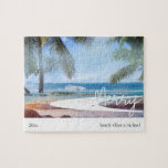God jul Tropical Beach Photo Pussel<br><div class="desc">Föreställ dig att du är på stranden på en solig dag i jul med den här roligten,  sommarstrandpussel.</div>