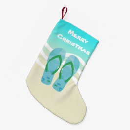 God jul Tropiska fiskstranden Vinkara sandaler Liten Julstrumpa