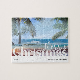 God jul Tropiskt persikofoto Pussel