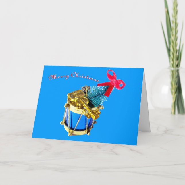 God jul trummar helgkort (Framsida)