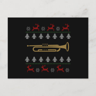 God jul - Trumpet Vykort