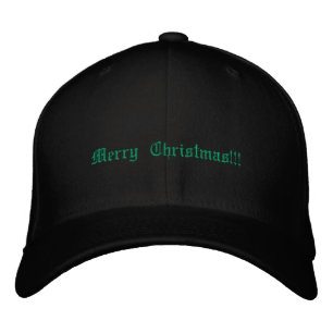 God Jul Tryckt Önskningar Firande Högtid Broderad Keps