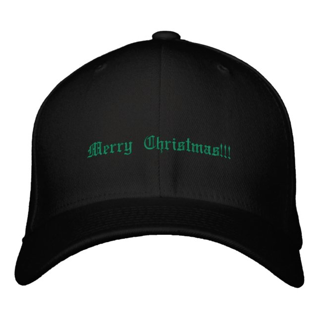 God Jul Tryckt Önskningar Firande Högtid Broderad Keps (Framsida)
