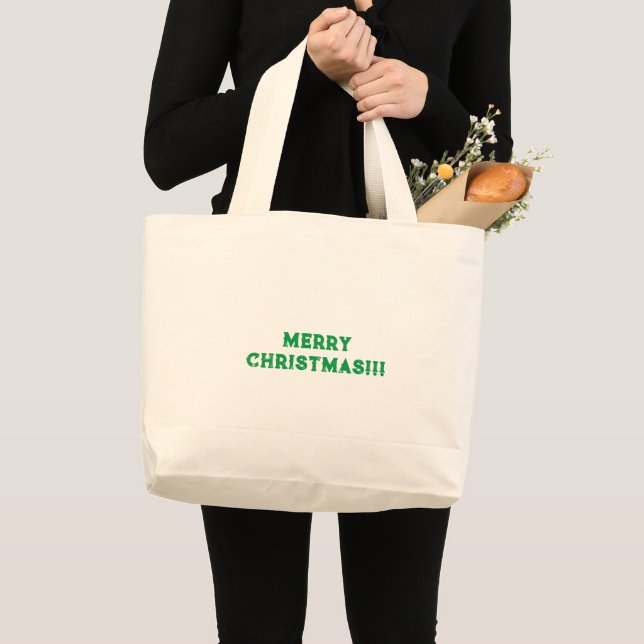 God Jul Tryckt Text Firande Shopping Jumbo Tygkasse (Framsida (produkt))