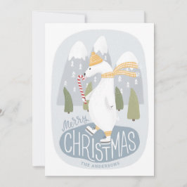 God jul. Tur vinterbjörn på polar Julkort