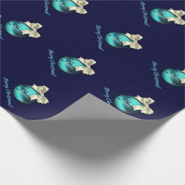 God Jul. Turkvoise Bauble Anpassningsbar Gift Presentpapper