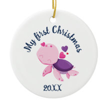 God jul Turtle Ceramic Ornament