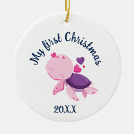 God jul Turtle Ceramic Ornament