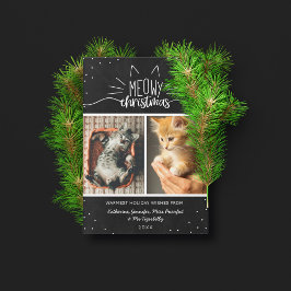 God jul - två katter Fotokollage Julkort