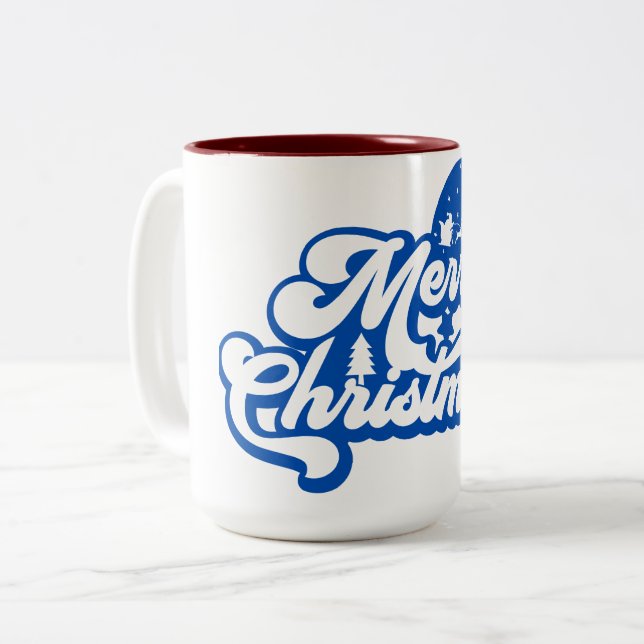 God jul Två-Tonad mugg (Framsida vänster)