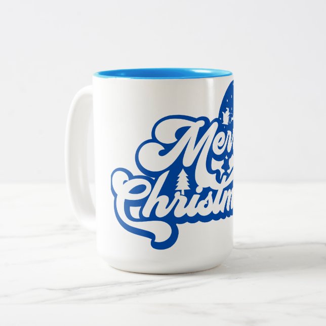 God jul Två-Tonad mugg (Framsida vänster)